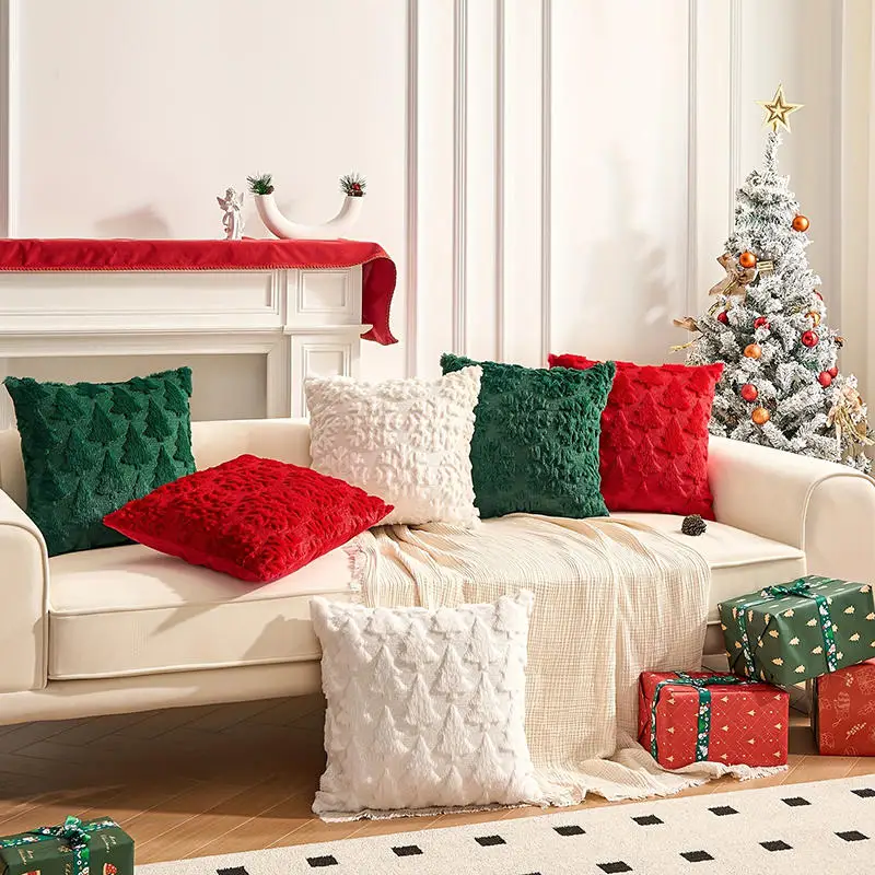 1PC Christmas Decorative Pillow Covers Cushion Cover Couch Cushion Case for Couch Sofa Holiday Festivals Winter Home Decoration