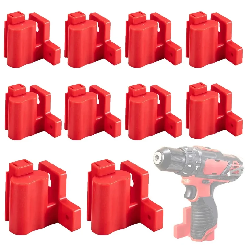 Soporte de montaje para taladro Milwaukee de 12 V, estante de almacenamiento de herramientas montado en la pared, 2 a 10 paquetes