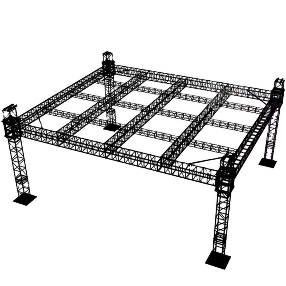 Heavy Duty Aluminum Portable Modular Ground Support Truss System 1000kg Load Capacity Quick Installation for Outdoor Concert