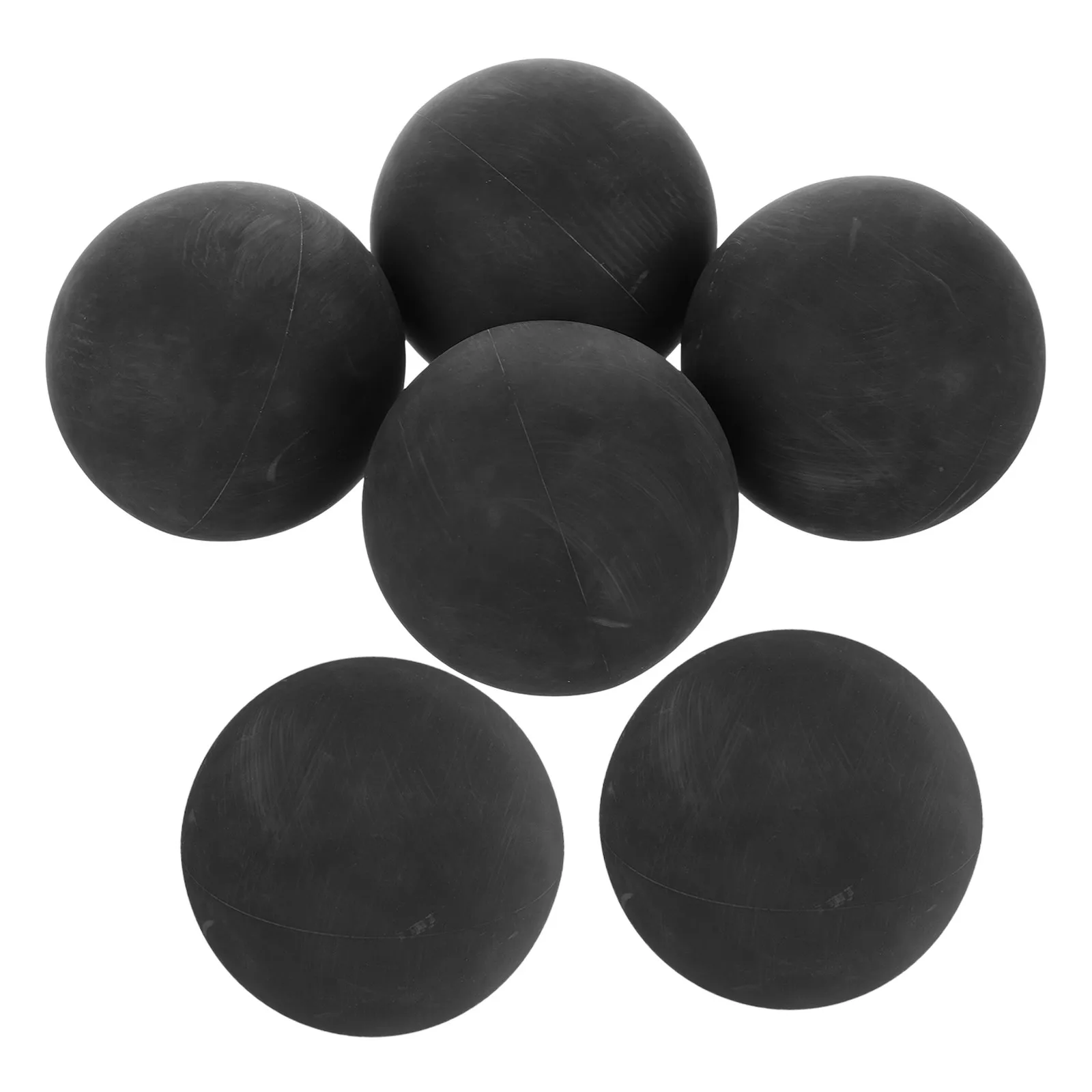 6Pcs American Style Squash Rubber Balls High Elastic Rebound Reaction Training Balls Playground Bounce Ball Hand Eye