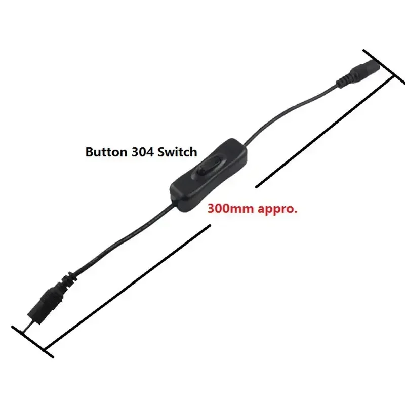 1/5/10pcs Light Switch DC 12V Male And Female Power Cord DC Connector 304 Switch 5V 12V 24V LED Light Bar