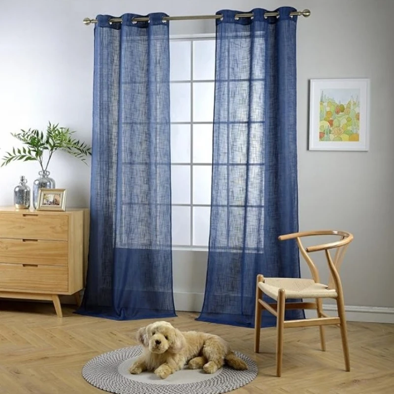 Cortina de Tul para Ventana de Estilo Europeo y Americano, Personalizada, para Comercio Exterior Transfronterizo, Transmisión de Luz