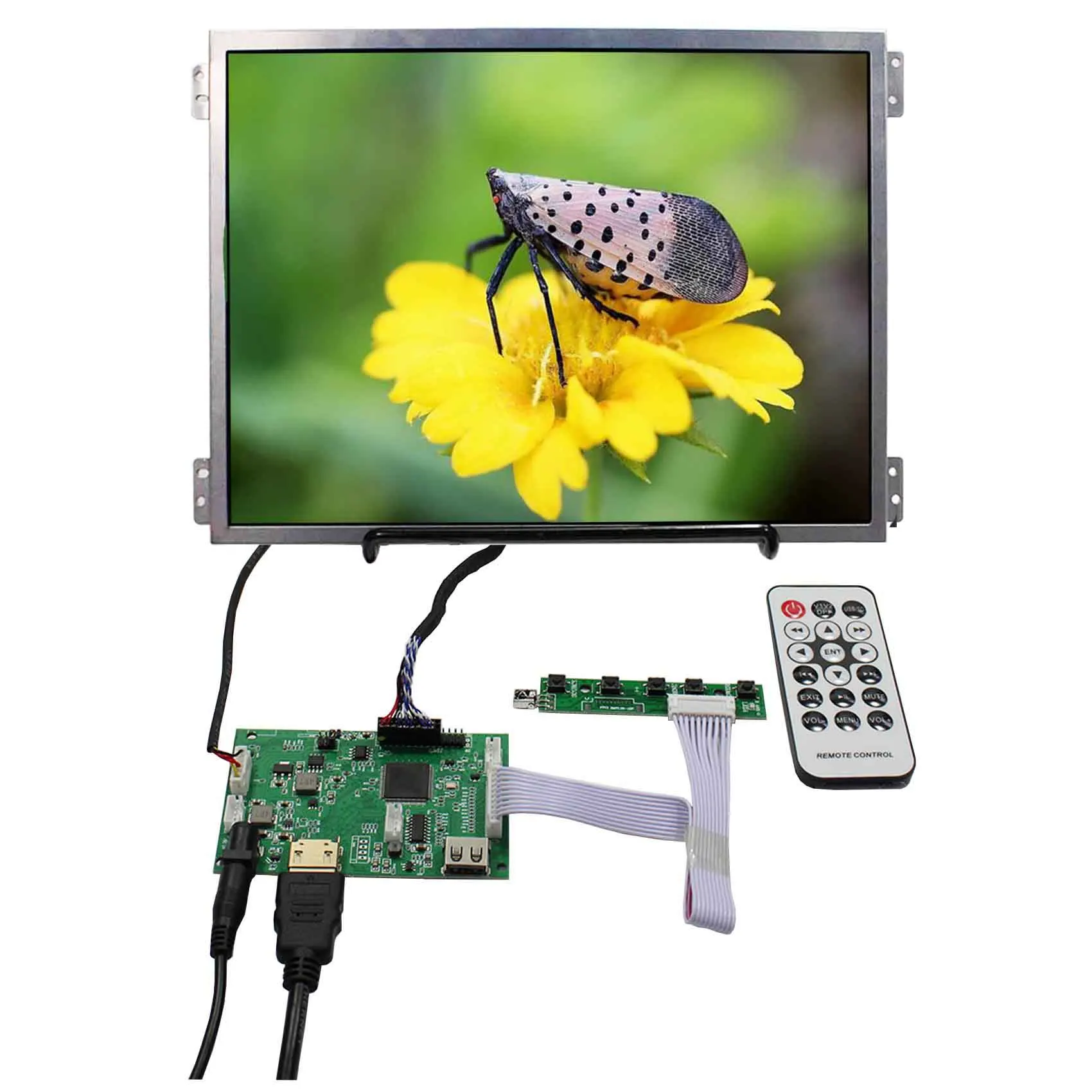 HD USB LCD Controller Board 10.4 in VS104T 004A 1024x768 IPS LCD 600nit