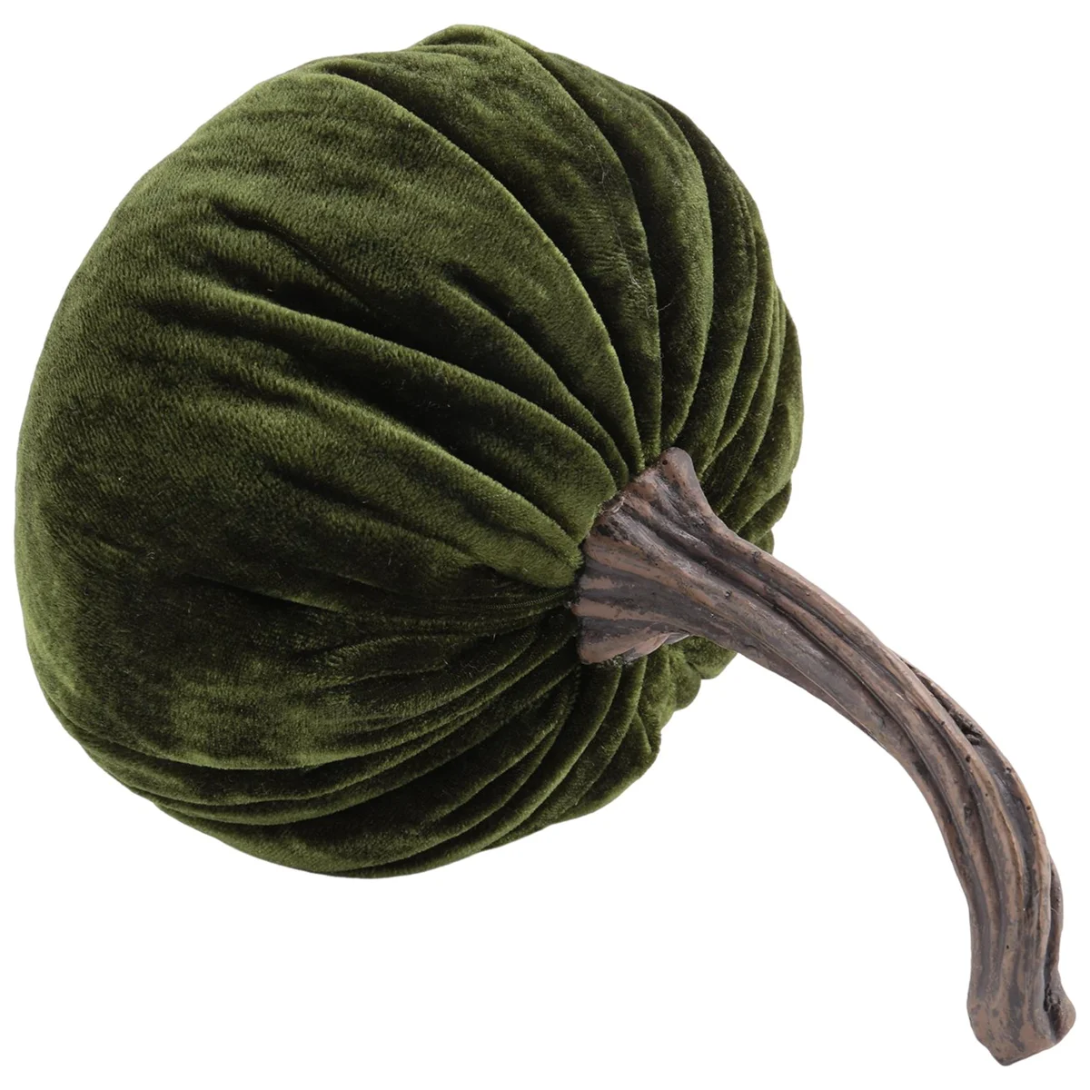 Large Velvet Pumpkins for Decorating,Handmade Artificial Harvest Pumpkins,Fall Halloween Thanksgiving Home Decor(Green)