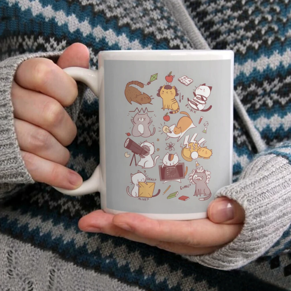 

Science KittensCoffee Mug Tea Cup 11oz Coffee Cup Funny Birthday Ceramic Mug Personalized Cup