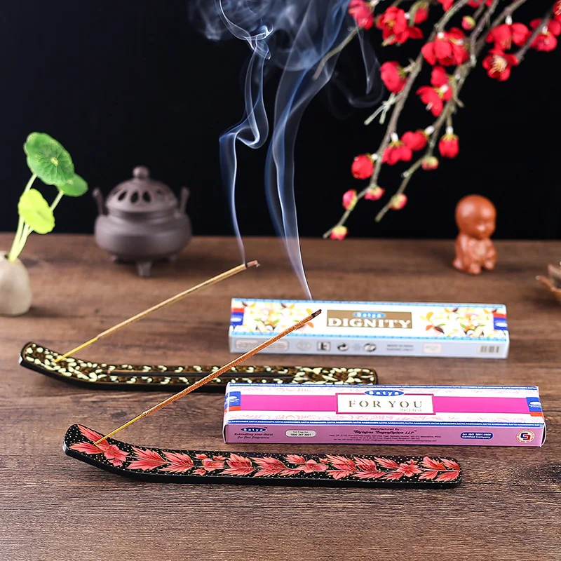 12 Sticks India Incense SATYA Hand-made Aroma Stick Sandalwood Incense Aromatic Indoor Fragrance Home Living Room Decor