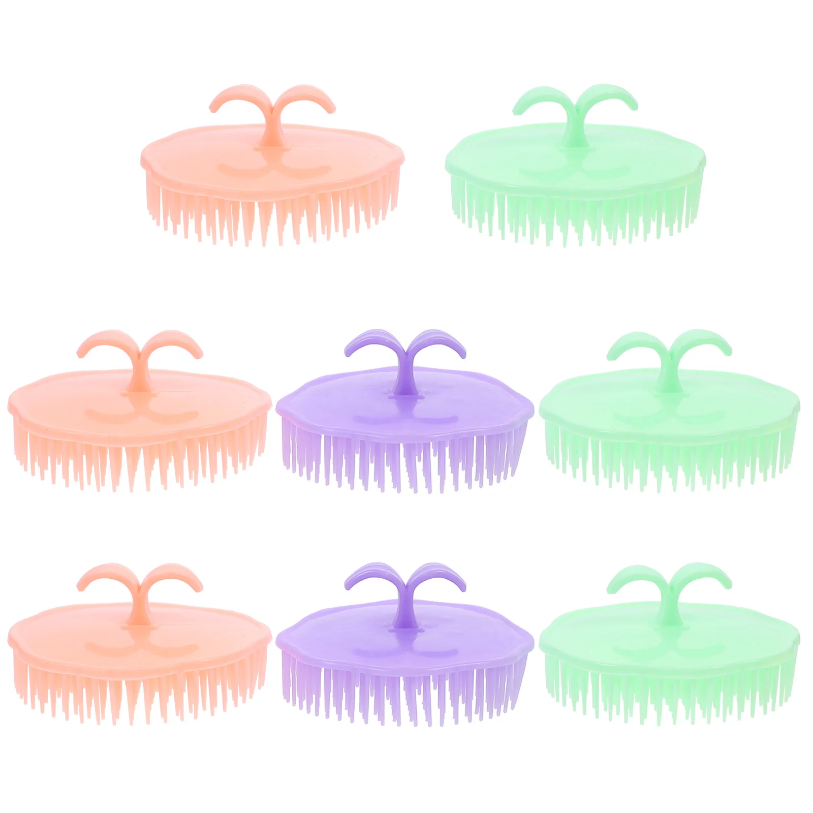 8 Pcs Scalp Massage Brush Hair Oil Applicator for Shampooing Massager Cleaning Scrubber Head