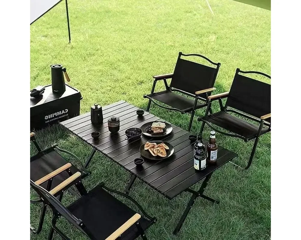 Outdoor Folding Table Folding  Chair Camping Set Picnic Egg Cone Lightweight Portable Portable Beach Chair Table