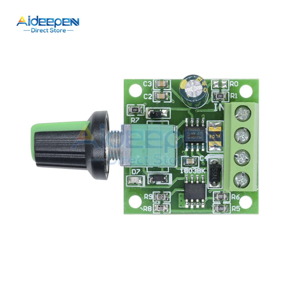 Mini 2A 5V 12V DC Motor PWM Speed Controller Module DC-DC 1.8-15V Adjustable Speed Regulator Control Governor Switch 12V