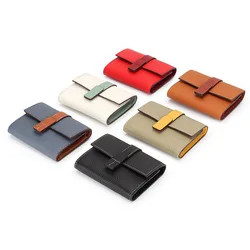 Genuine Leather Fashion Short Wallet Women 2024 New Luxury Designer Women's Card Holder Multiple Card Slots Large Capacity