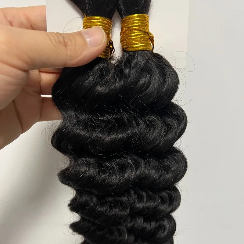 قسط الشعر البشري موجة عميقة وصلات شعر السائبة 100% غير المجهزة البرازيلي عذراء شعر ريمي ل الطيور اللون الطبيعي 14-26 بوصة