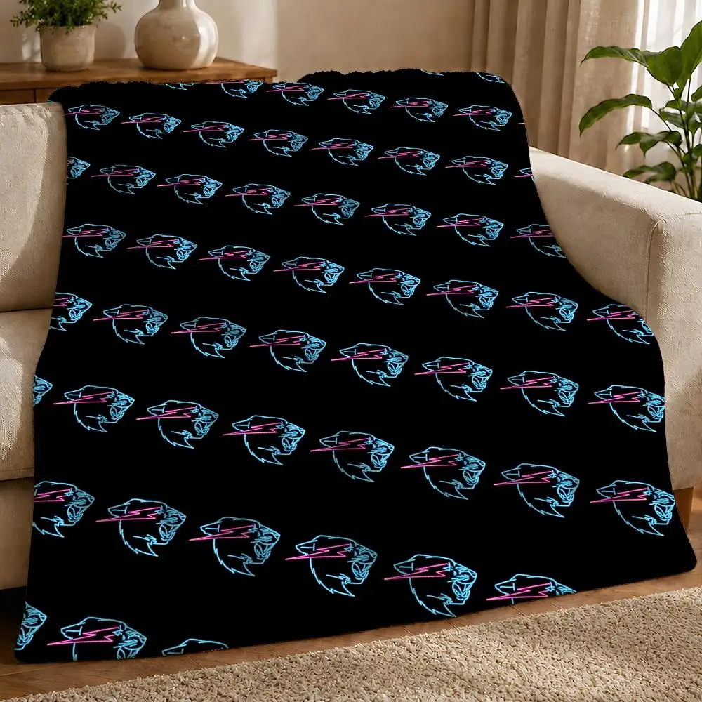 Lnternet Celebrity M-MrBeast Throw 1pc Flannel Blanket Soft Lightweight Warm Cozy For Bedroom Sofa Bed