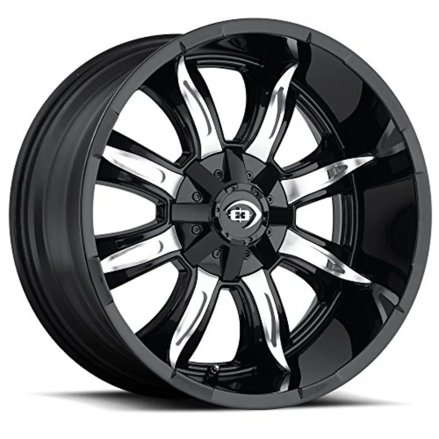 

423 Manic Gloss Black Machined Face 18X9 Wheel Rim -12 offset 6-5.5