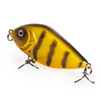 Hanlin - Señuelos de pesca Jerkbait Musky de 70 mm/14,5 g, con sonajero, deslizamiento, artificiales, hundimiento, Wobbler, para lucio, lubina, aparejos 10 best sales Señuelos deslizantes - №4