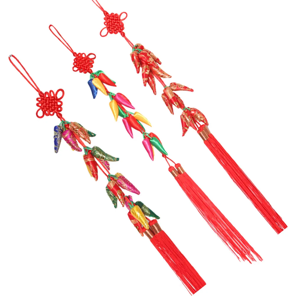 

Chinese Knot Colorful Pepper Pendant Spring Festival Hanging Decor Wedding Celebration Stage Decor Home Decoration