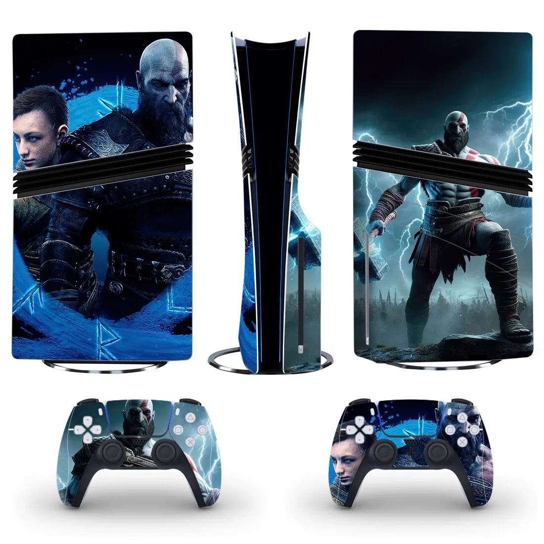 God of War Game PS5 Pro Disc Skin Sticker Decal Cover for Console and 2 Controllers New PS5 Pro Disk Skin Vinyl view 5