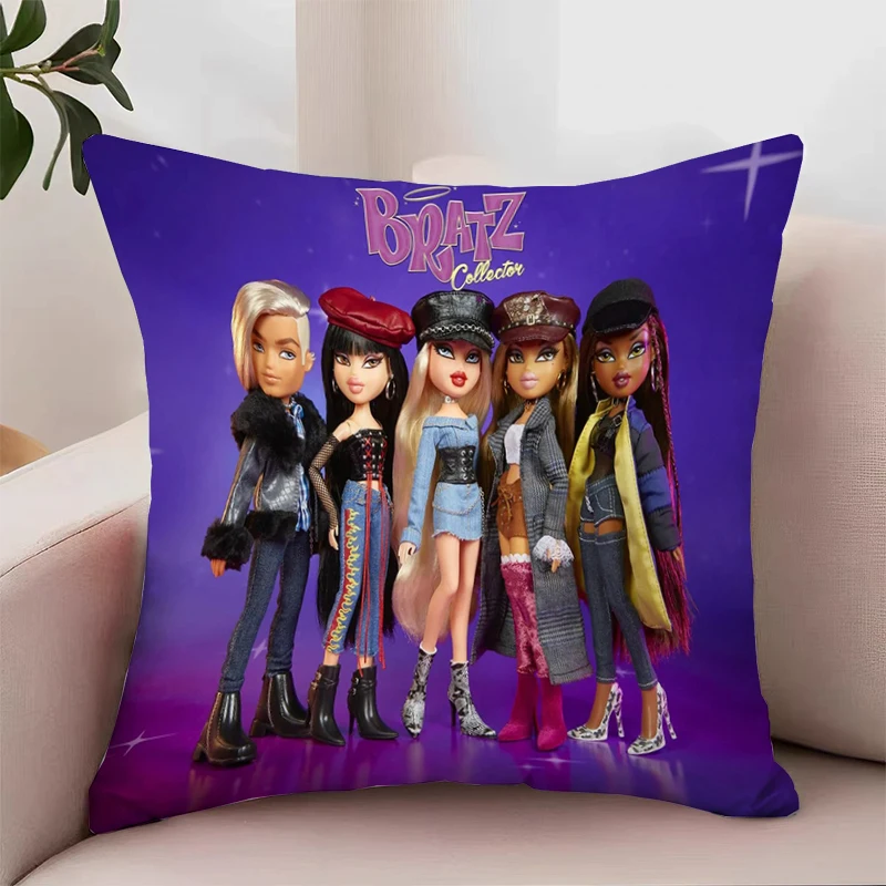 B-Bratz Pillowcase 45*45 Luxury Cushion Cover for Pillow Cases Decorative Home Decoration 45x45 Cushions Cover Bed Pillowcases