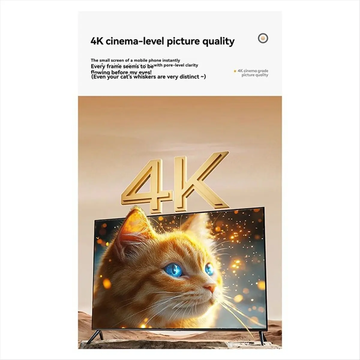Dynamic 4K Wireless Screen Projector Phone Computer Connected to TV with the Same Screen Artifact HDMI-Compatible Projection