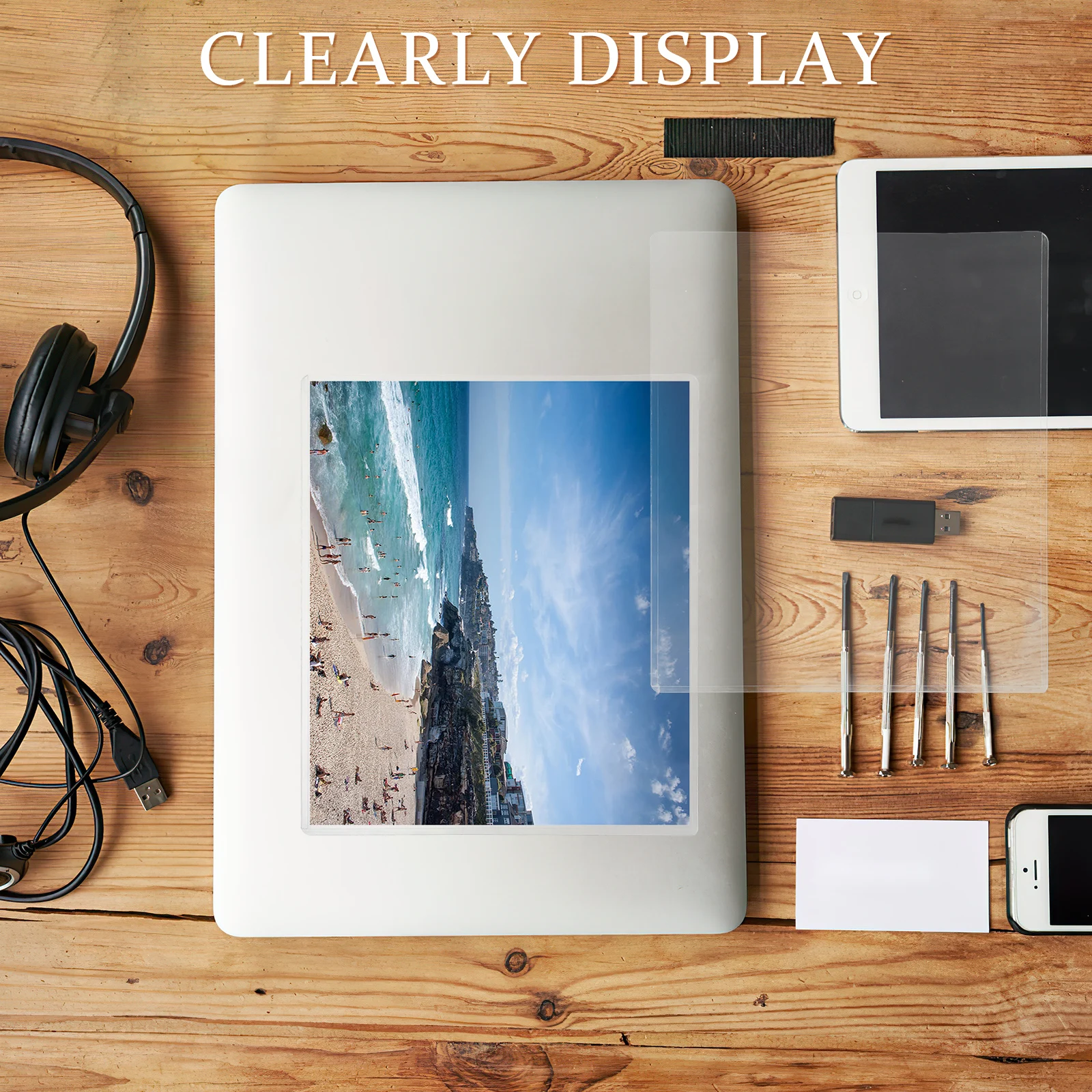 

10Pcs Photo Sleeve Protectors Clear Plastic Sheets for Pictures Posters 8.5 X 11 Inch Rigid Print Protectors Long Term Storage