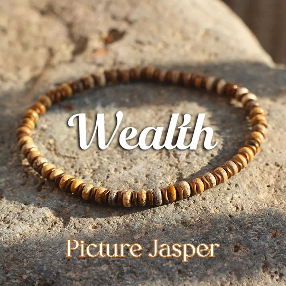 1pc Simple and elegant style picture stone abacus shaped bead bracelet, fashionable high-end wrist accessories for men and women