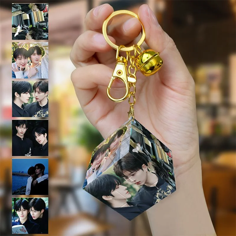 TV ABO الرغبة ألفا إنجما شنغ شاويو هوا يونغ تأثيري المفاتيح البلاستيك حلية ثلاثية الأبعاد مكعب روبيك مفتاح سلسلة كيرينغ الدعامة #4