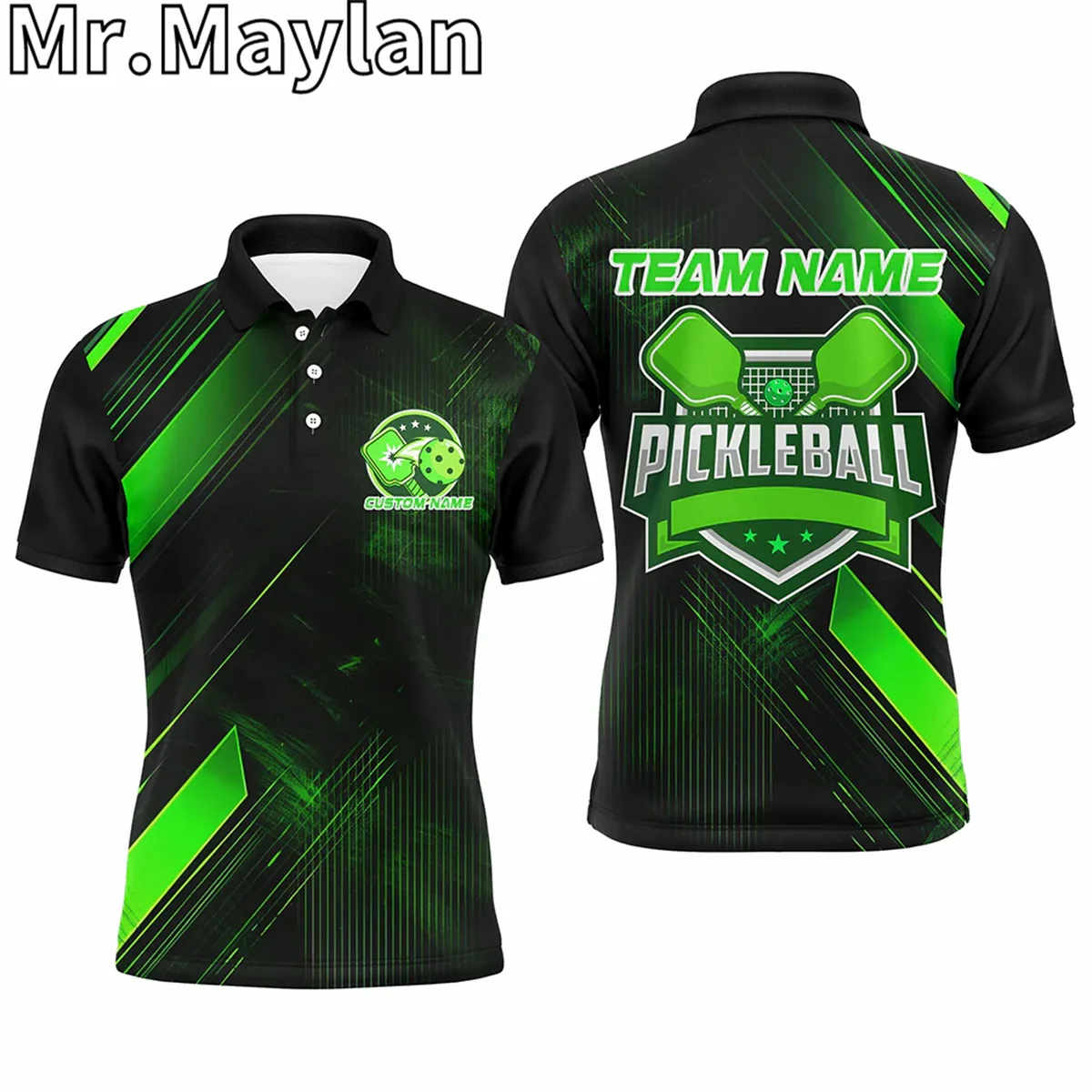 3D Custom Player And Team Name Multi-Color Pickleball Polo Shirts For Men Women Pickleball Jerseys Gift for Pickleball Lovers-22