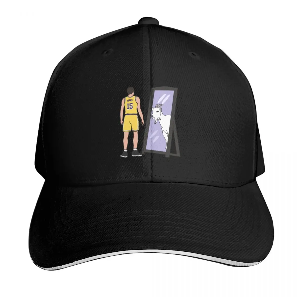 Austin Reaves Mirror GOAT Baseball Cap Adjustable Buckle Closure Moisture Wicking Quick Dry Curved Brim Classic Fit