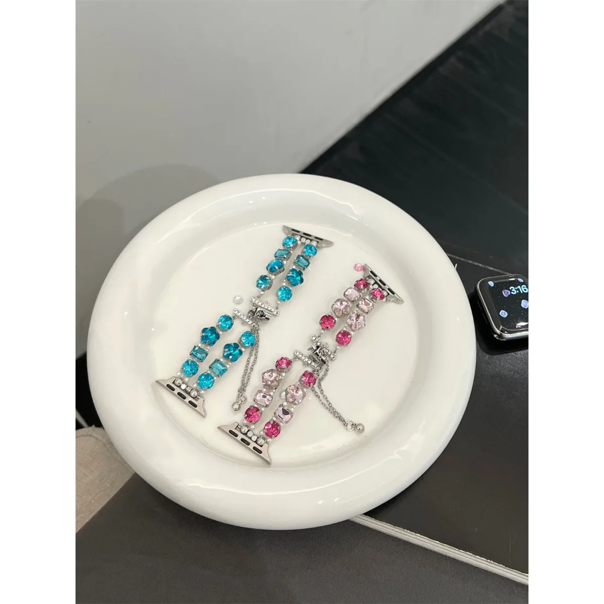 Cinturino per orologio in acciaio inossidabile per gioielli per iWatch Ultra 2 Series 10/9/8/7/6/5 Cinturino per orologio alla moda 42/44/45/46/49mm 38/40/41mm_voghion.com