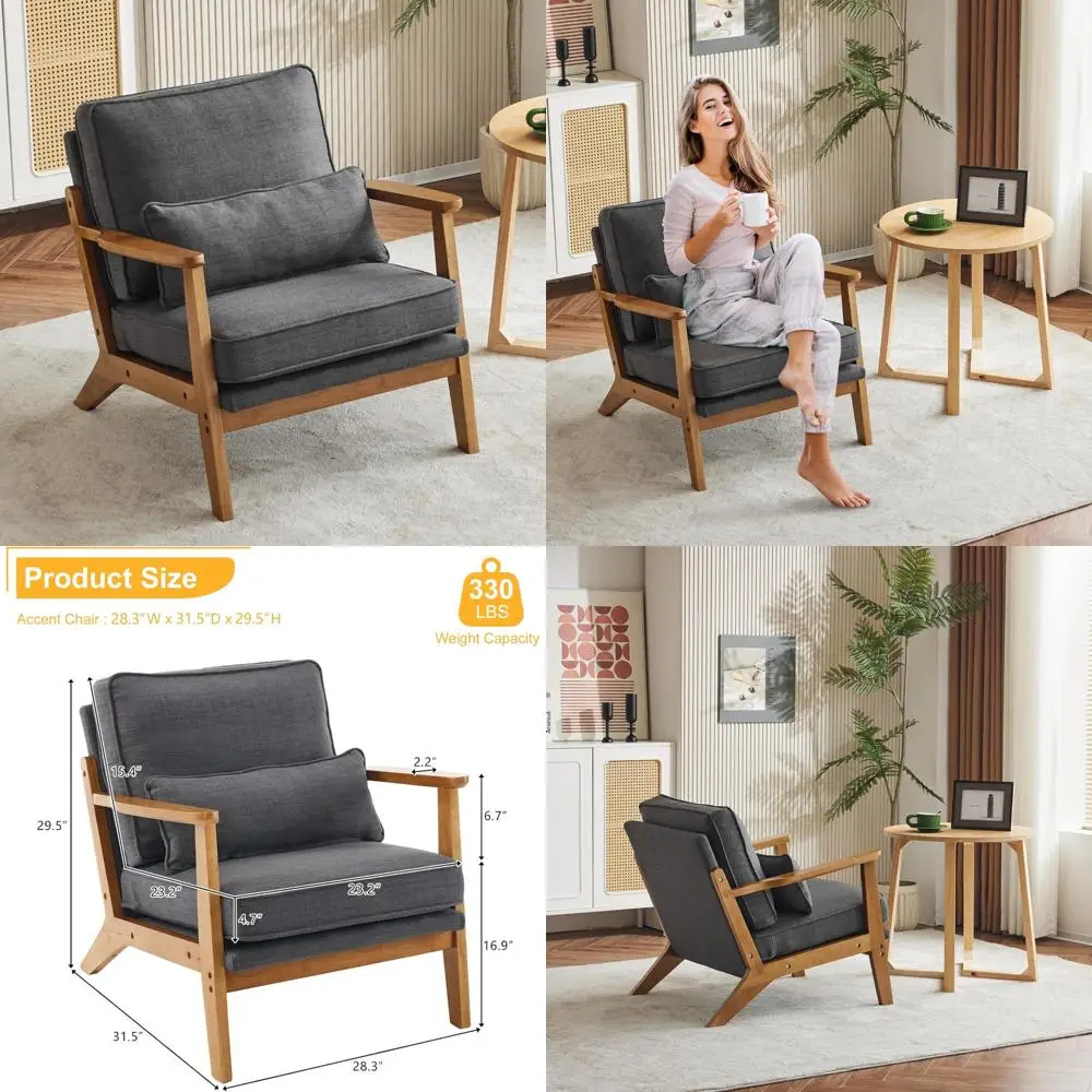 طاولة قهوة مستطيلة حديثة - قطعة مركزية من خشب الجوز مقاس 47 بوصة لغرفة المعيشة، تصميم فاخر وبسيط