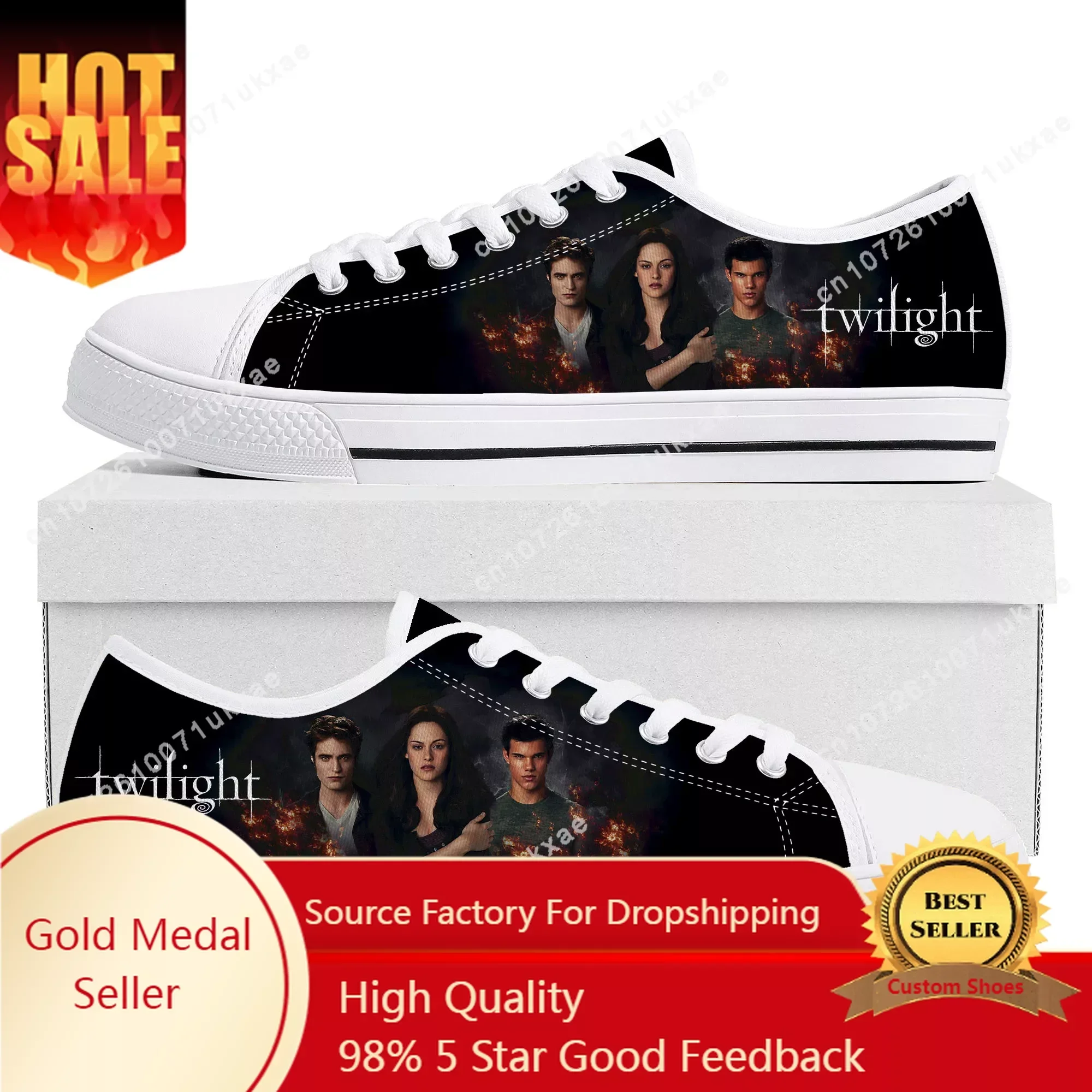 

The Twilight Saga Movie Low Top Sneakers Mens Womens Teenager Canvas Sneaker Casual Custom Made Shoes Customize DIY Shoe