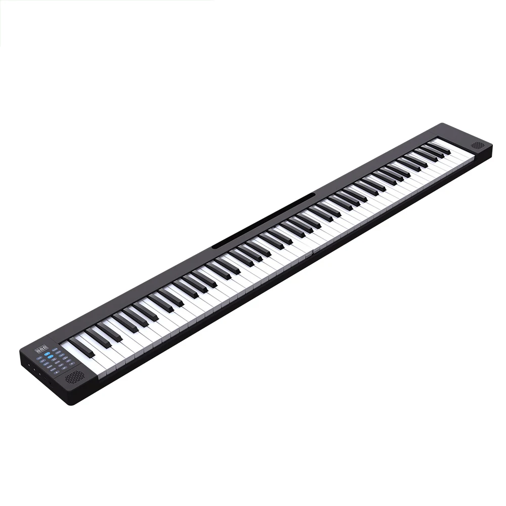 PJ88S 88-Key Portable Folding Piano with Heavy Hammer Touch, 128 Tones, Built-in Battery, Hi-Fi Stereo & Silent Mode - view 2