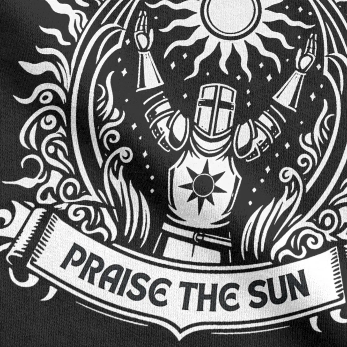 Men\'s Praise The Sun Dark Souls T Shirts 100% Cotton Clothes Creative Short Sleeve Round Collar Tee Shirt Gift Idea T-Shirt