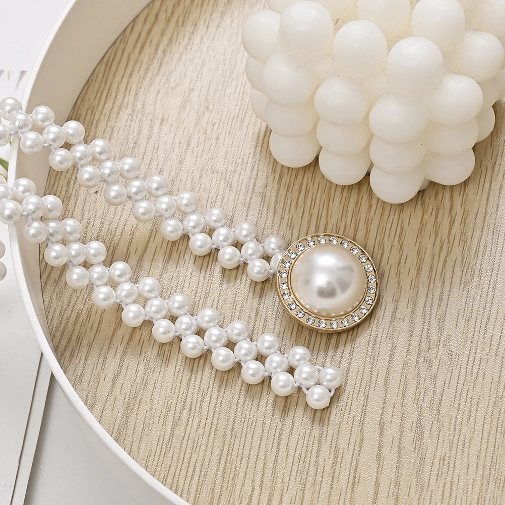 

2 Pcs Pearl Curtain Tiebacks Home nament Elegant Decorative Drapes Holders Boho Window Accessories Reliable Buckles