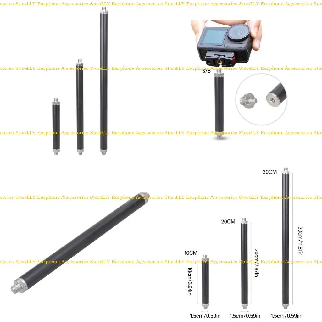 

462E 1 Set Iron 3/8 Male Thread Extension Bar for Photography Equipment Accessories
