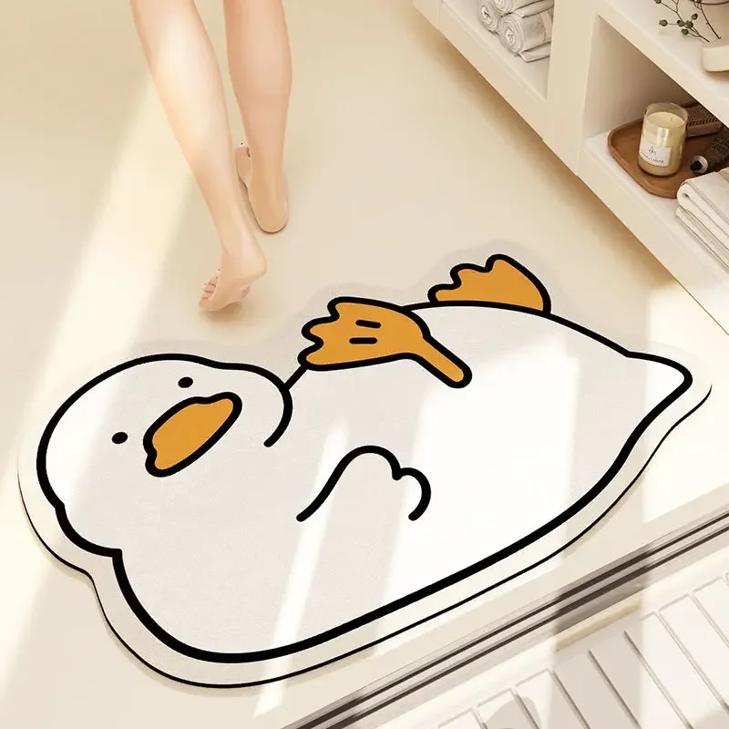 Kodak Duck Non-Slip Mud Pads Cute Diatom Super Absorbent Bathroom Mat Quick-Dry Bath Mat Floor Mat carpet Home Bedroom Decor