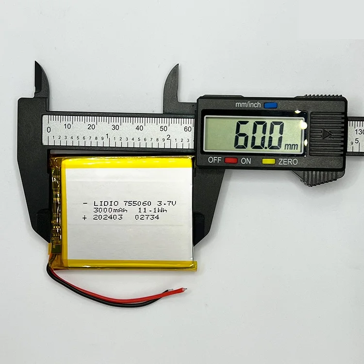 755060 リポ 3.7V バッテリー 3000mAh 充電式リチウムポリマー電池モバイル電源おもちゃタブレット PC ラップトップ美容機器用
