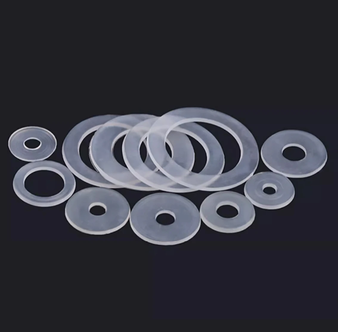 M3-M20 Soft PE Nylon Flat Washer Plastic Plane Spacer Gasket O Rings Insulation Washer Hardware Accessories