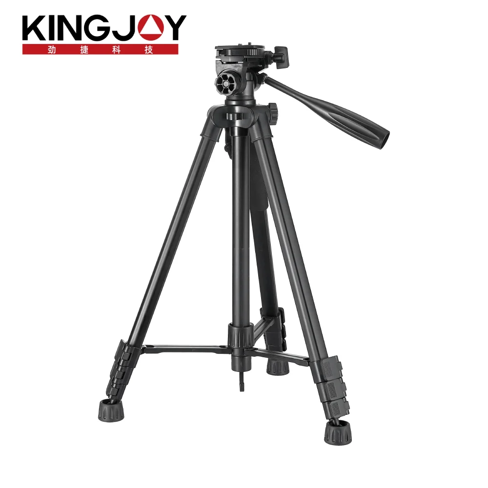 KINGJOY 175cm Camera Tripod Portable Camcorders Tripe Mobile Phone Stand Holder with Handle for DSLR, Projector Webcam Tripode