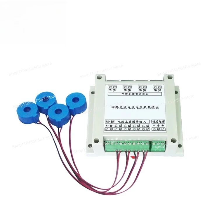 4 road  AC voltage and current transformer voltage and power mutual inductance acquisition measurement sensor module 485