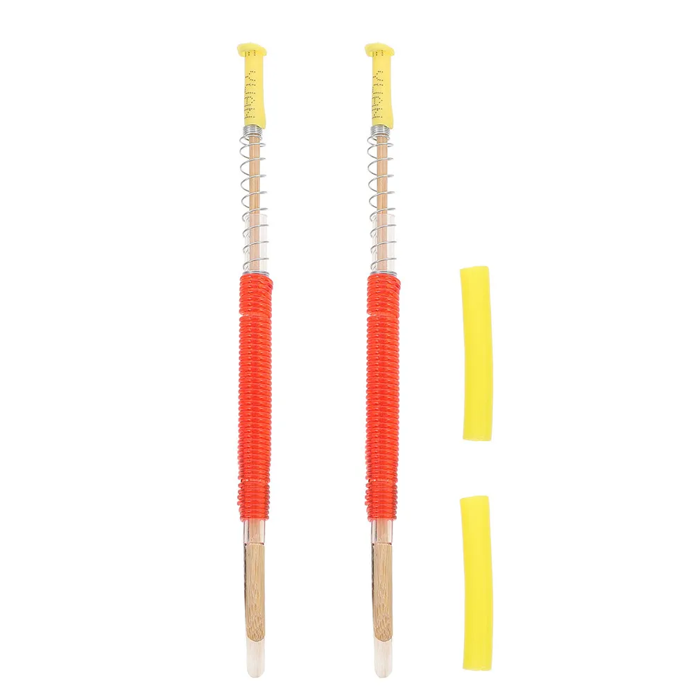 2Pcs Bee Transfer Tool Bamboo ABS Handle Non-Slip Grip Lightweight Portable Beekeeping Grafting Moving Hive
