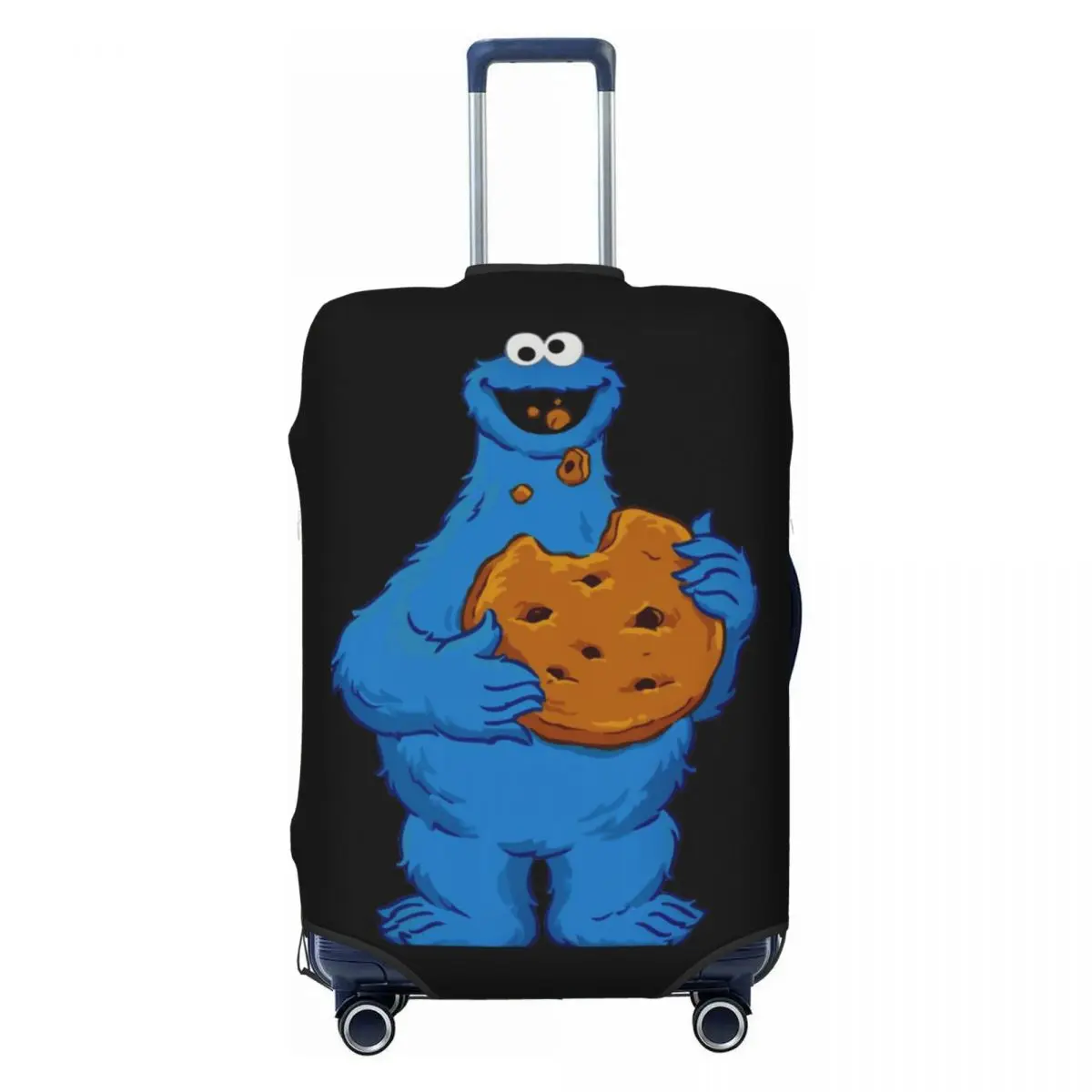 

Custom Fashion Cookie Monster Television Programs Luggage Cover Protector Washable Travel Suitcase Covers
