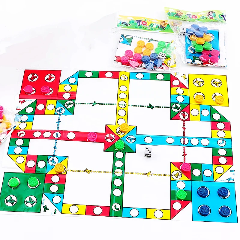 15Pcs Fun Mini Board Game Flight Chess for 3-8 Years Old Kids Birthday Party Gift Bag Prize Toy Pinata Filler Boys Girls Rewards