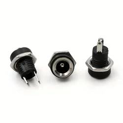 5Pcs DC Power Supply Jack Socket Female Panel Mount Connector 3A 12v 5.5mm 2.1mm Plug Adapter