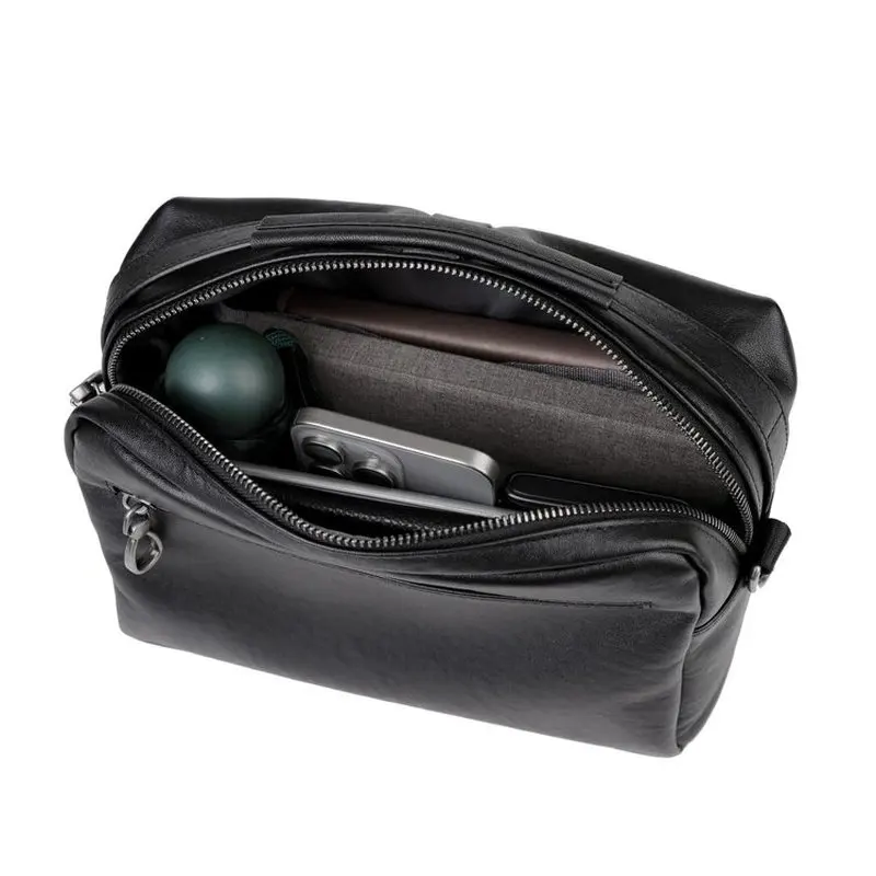 New Genuine Messenger Luxury Man Bag Leather Shoulder Horizontal Large Capacity Crossbody Vintage Cowhide Men's Bag Brief Case