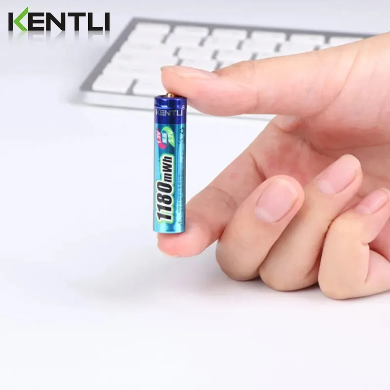 KENTLI no memory effect 1.5v 1180mWh AAA polymer lithium li-ion rechargeable batteries aaa battery