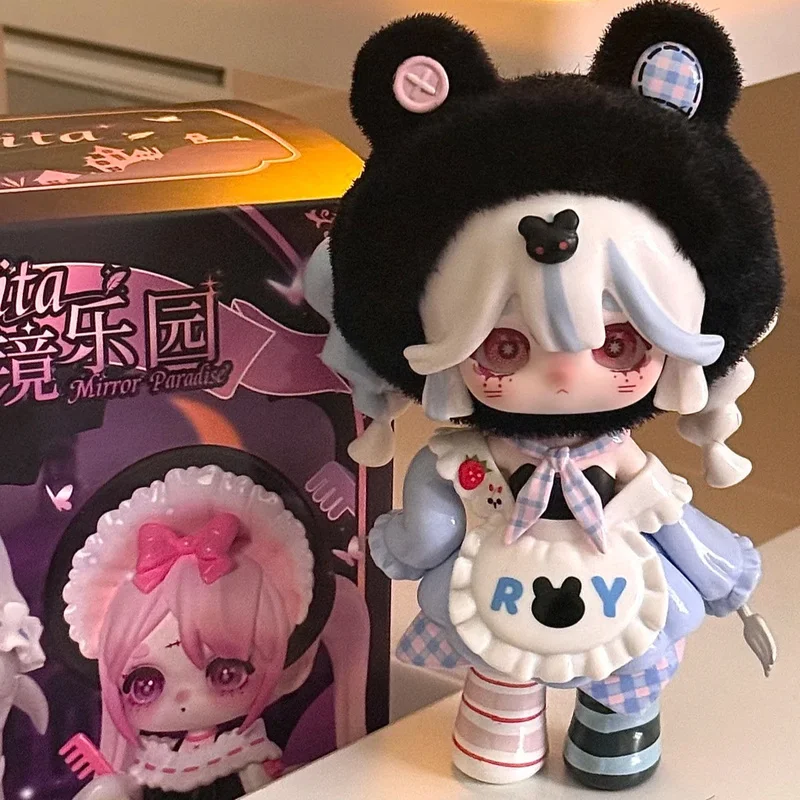 กล่องสุ่มตุ๊กตา Ninita Magic Mirror Paradise Series ของตกแต่งโต๊ะทำงานสุดฮิต รุ่นแรก ของสะสม ตุ๊กตาฟิกเกอร์ ของเล่นวันเกิด