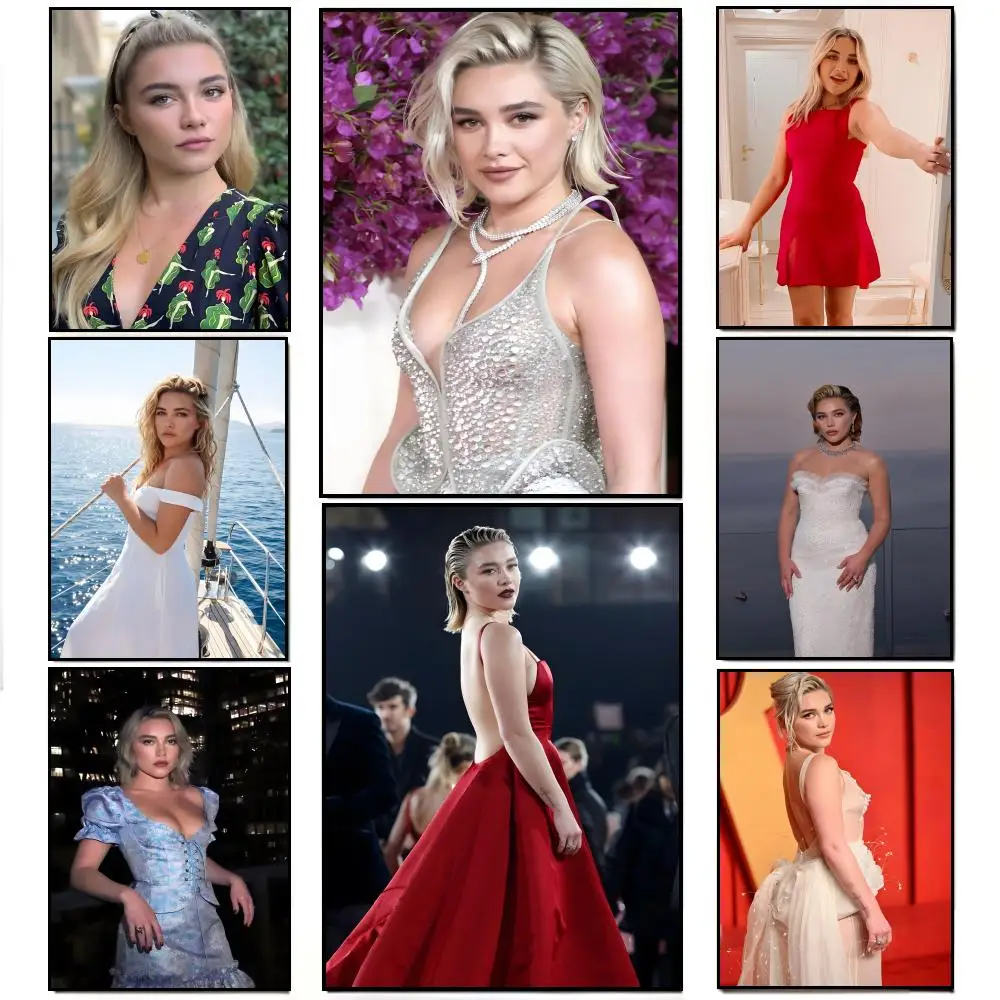Talented Actress Florence Pugh Poster HD  Waterproof Wall Sticker Bar Living Room Decor Gift