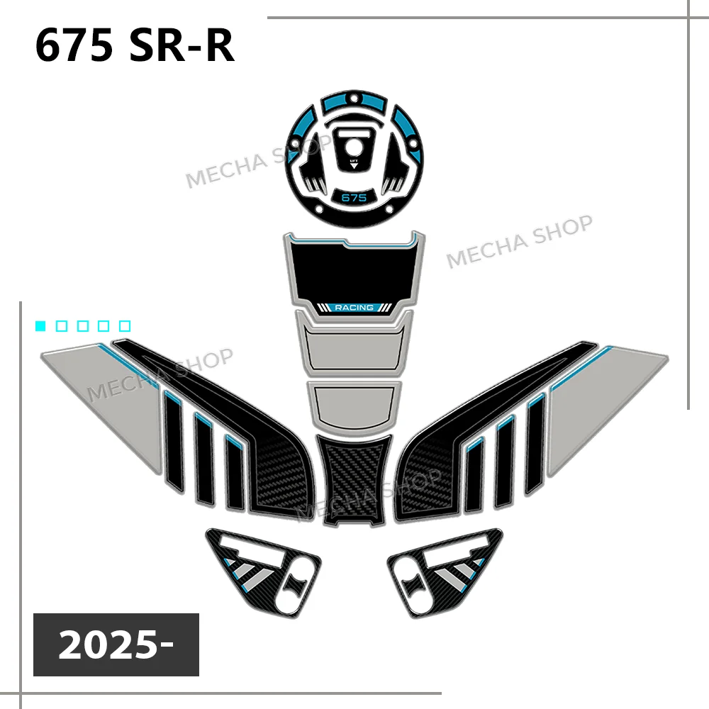 

Комплект 3D-наклеек-протекторов для мотоцикла CF MOTO 675SRR 2025/675SR-R 2026, наклейка на бак