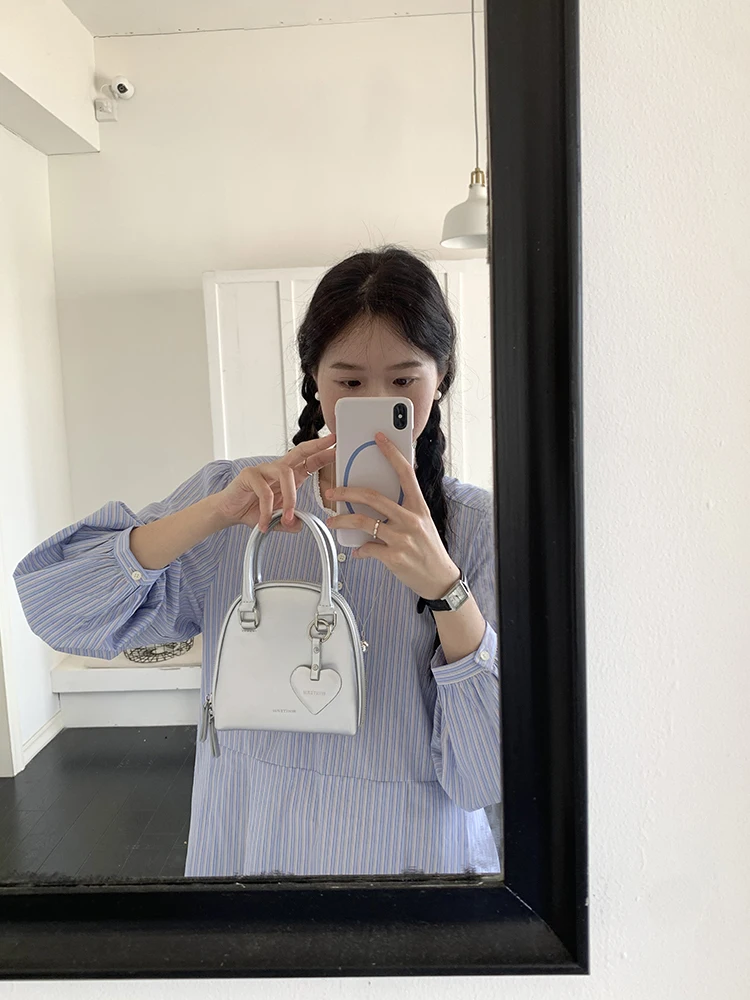 Simple All-match Korean Niche Design Handbag New Cute Portable Shell Bag Mini Vintage Shoulder Bags One Shoulder Crossbody Bag