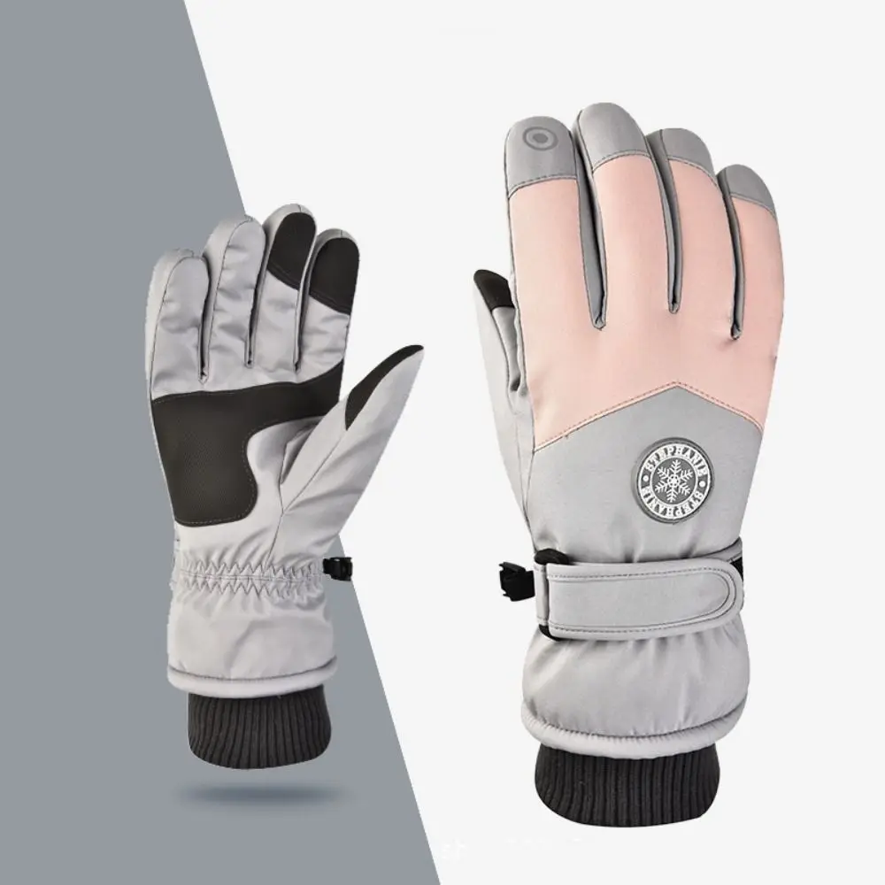 

Outdoor Sports Warm Winter Ski Gloves Waterproof Windproof Velvet Gloves Thicken Outdoor Riding Mittens Driving Gloves Men